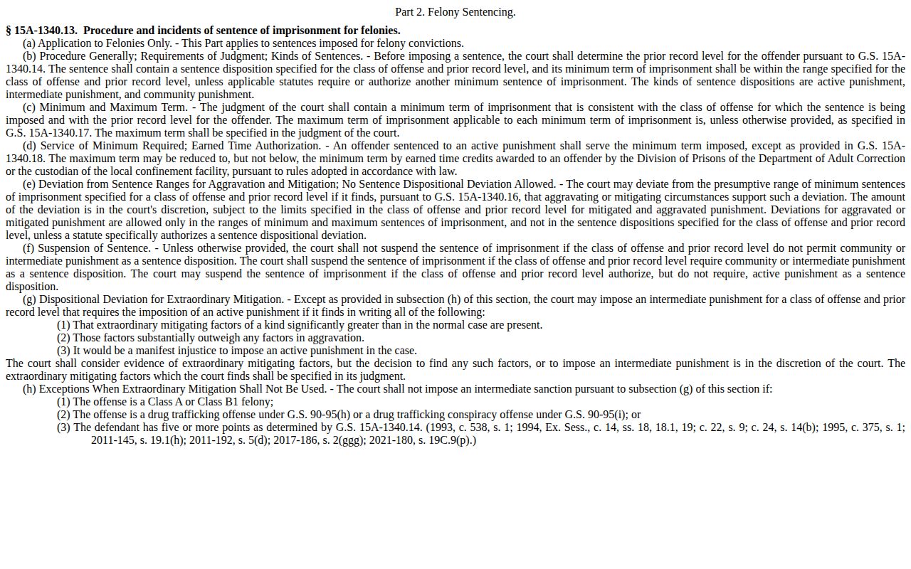 Jones County projected release date felony minimum and earned-time statute